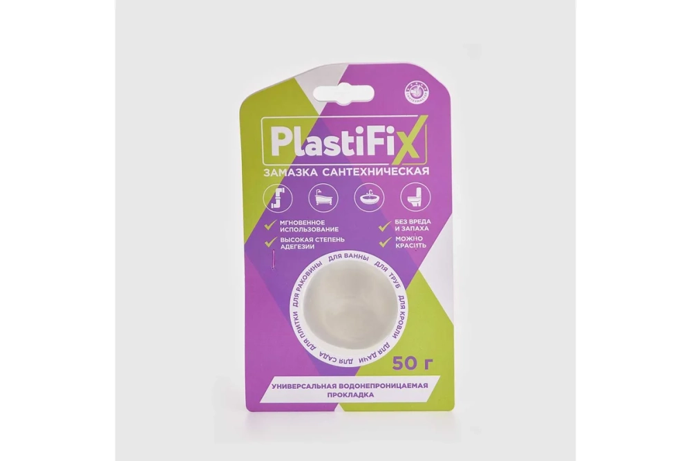 Сантехническая замазка СантехМастер PlastiFix банка 50 гр 04154