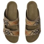 Burberry Urchin Slide Slippers Men"s Beige