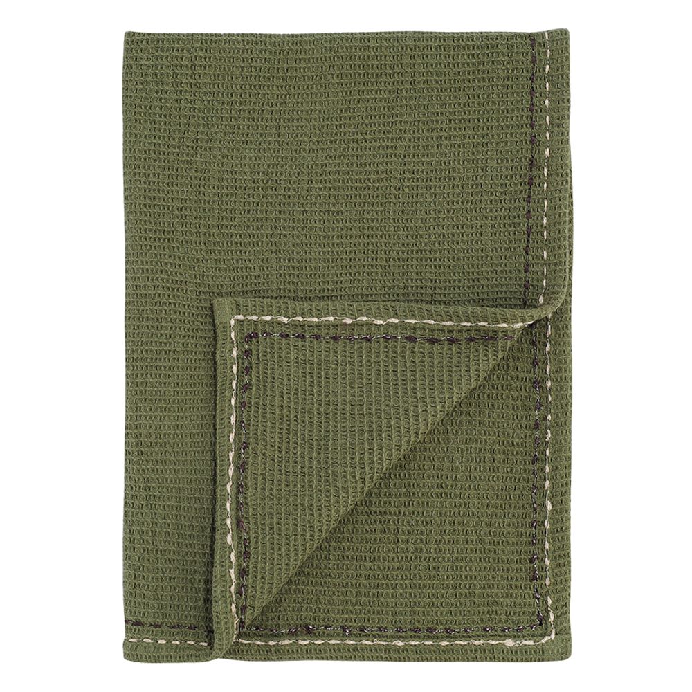 Набор вафельных полотенец с декоративной строчкой из коллекции Essential, 50х70 см