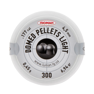 Пуля пневм. 4,5 Люман Domed Pellets Light, 0,45г, 300 шт/бан