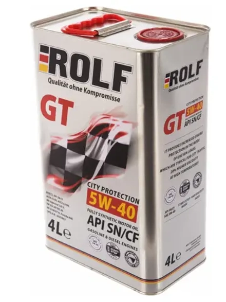 Масло мотор. синт. ROLF GT SAE 5W-40, API SN/CF 4л