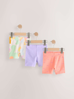 Шорты-велосипедки для девочки Next E65-377, 3 шт., Персиковый, Сиреневый