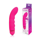 Розовый изогнутый вибромассажер с 20 режимами вибрации - 17 см. (Цвет: розовый)