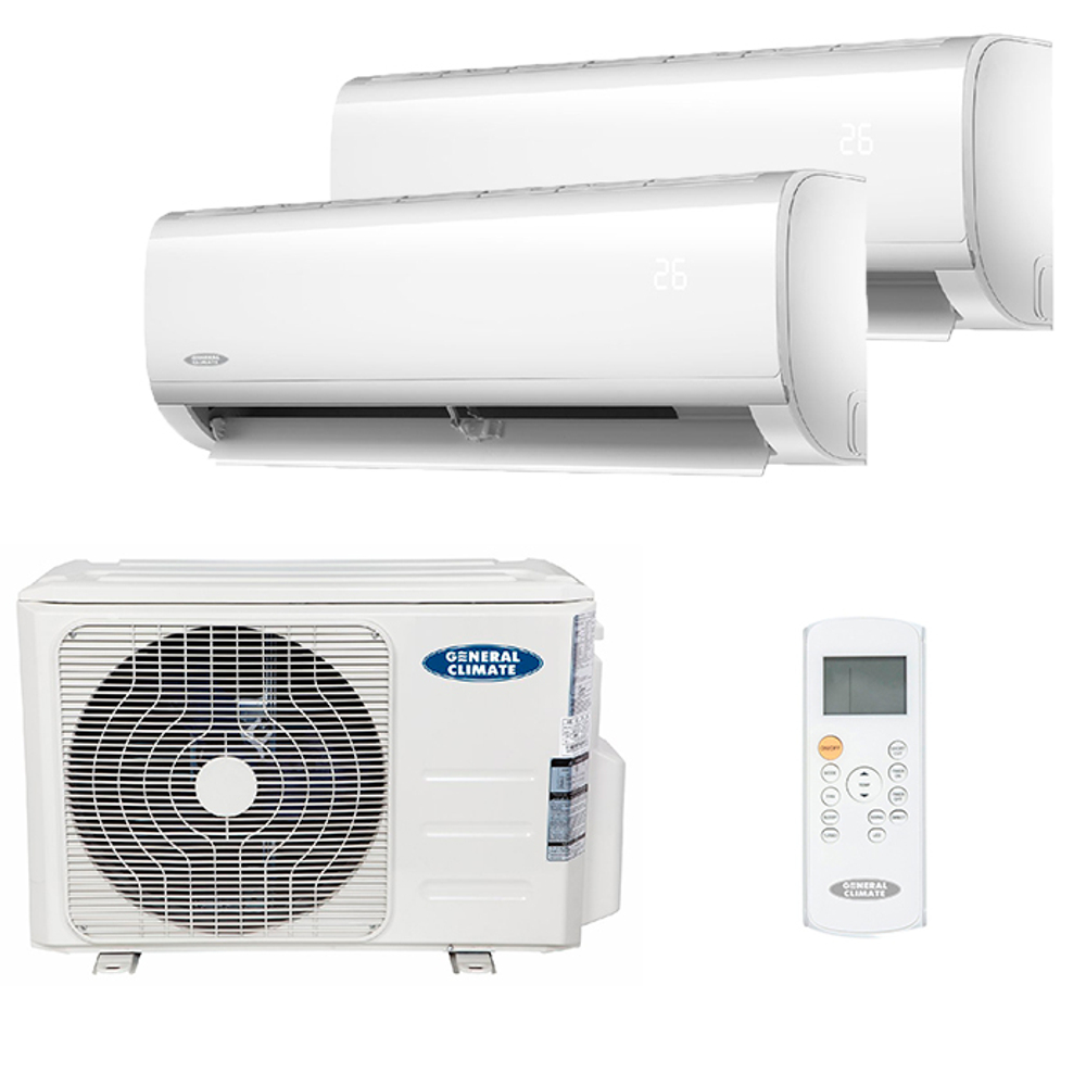 Мультисплит система на 2 комнаты General Climate GC-MER07HRN1 x 2 / GU-M2EA14H32