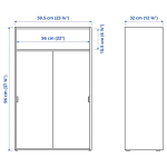 Тумба под телевизор - IKEA SPIKSMED, 97x32x216cм, белый, СПИКСМЕД ИКЕА