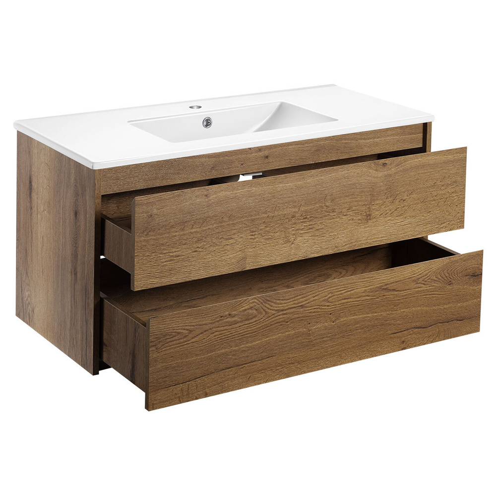 База под раковину Gio 1000 подвесная, 2 выкатных ящика soft-close, T.Oak, , шт