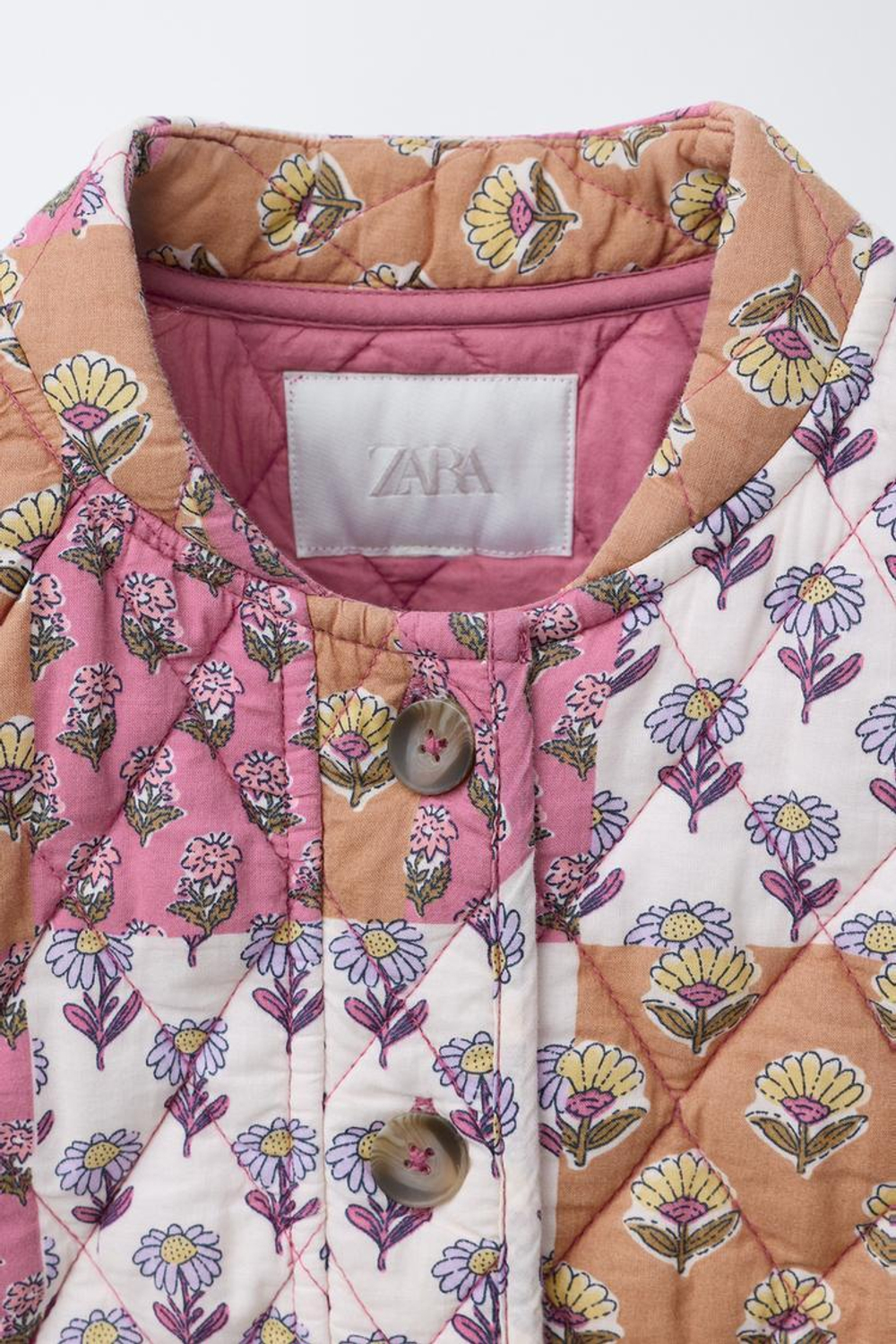 ZARA БОМБЕР В СТИЛЕ ПЭЧВОРК, РАЗНОЦВЕТНЫЙ