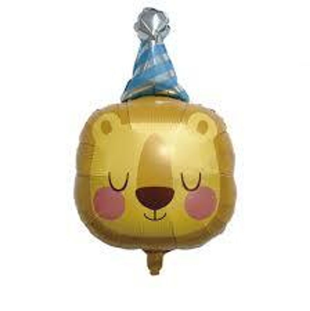 К Шар (30"/75 см) Фигура, Голова Льва в колпаке в уп,