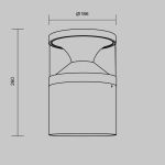 Ландшафтный светильник Maytoni PYRO O496FL-L21B3K