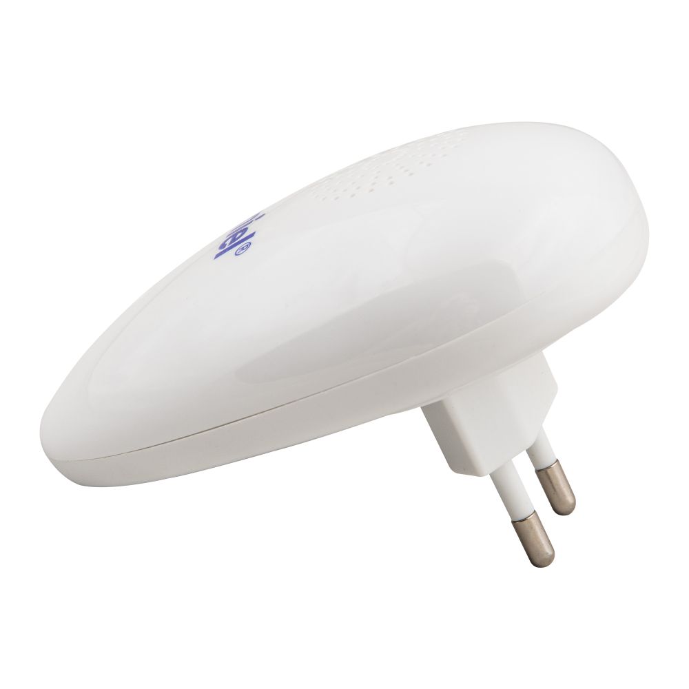 UDR-E14 WHITE Ультразвуковой отпугиватель насекомых и грызунов. 220В. Площадь до 120м2. Белый. TM Uniel