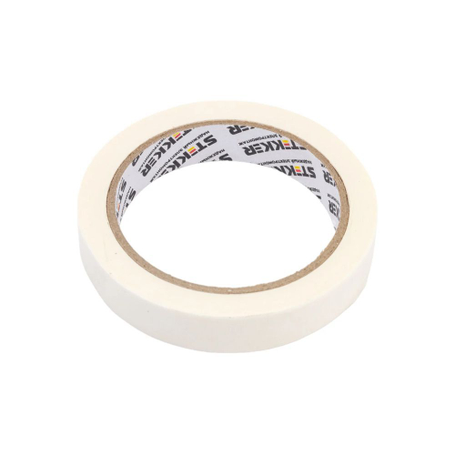 STEKKER Лента малярная (крепп скотч) 18мм длина 25м на бумажной основе белый INTP7-18-25 39149