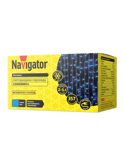 Гирлянда светодиодная 61 870 NGF-C01-357B-8-2х1.5m-230-TR-IP44 Navigator 61870
