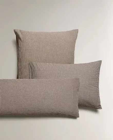 ZARA HOME НАВОЛОЧКА ИЗ ХЛОПКА С ТКАНЫМ УЗОРОМ, ЭКРЮ