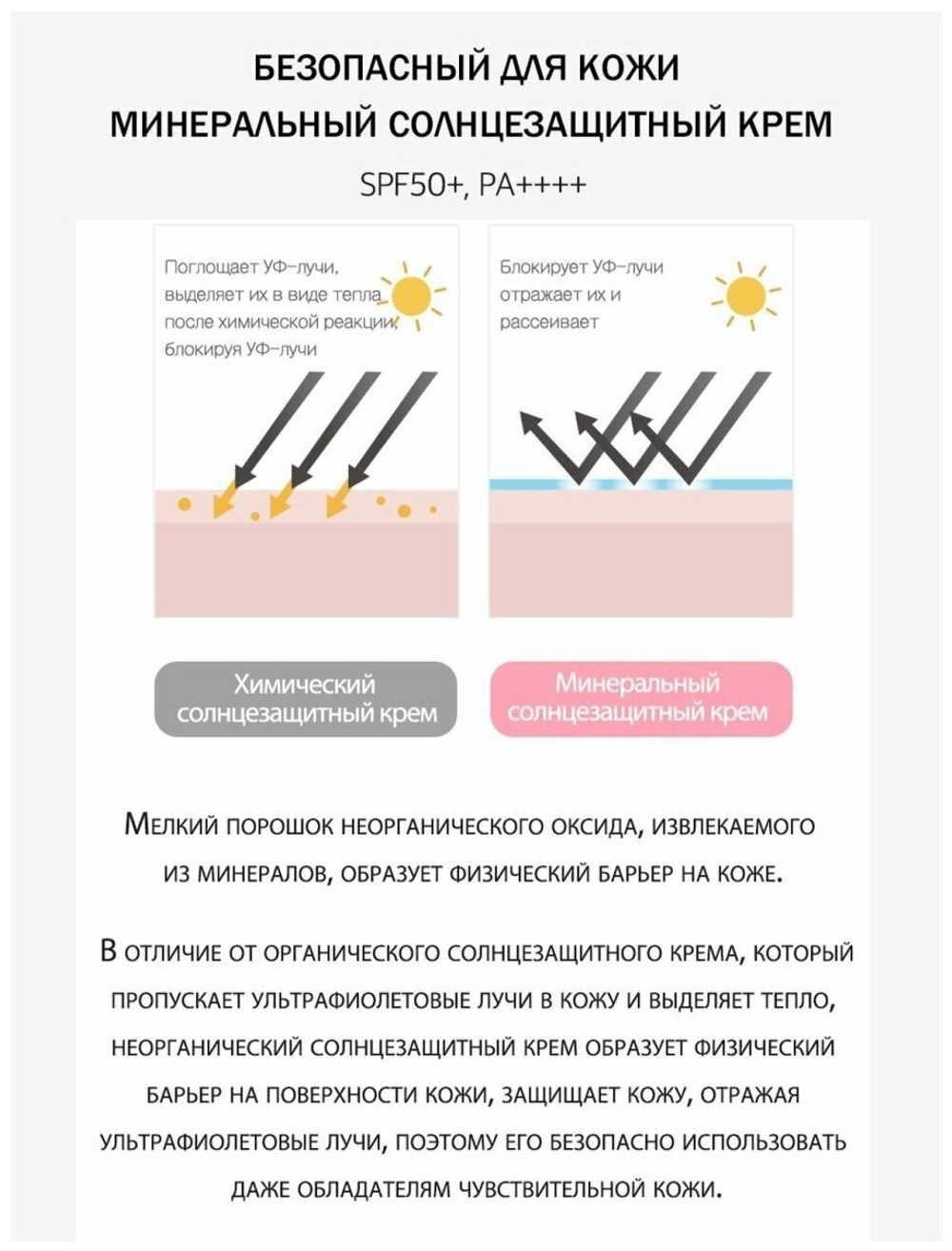 Derma Factory Крем тонизирующий солнцезащитный - Inorganic tone-up sun cream SPF 50+ PA++++, 30мл