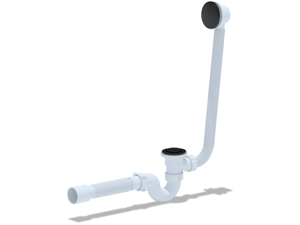 Сифон для ванны с выпускомклик-клак,перел.,г/тр40*50