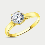 Кольцо для женщин из желтого золота 585 пробы с фианитами (арт. л10531)
