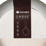 Сковорода алюминий, 24 см, антиприг, Daniks, Омбре, FPW-24-SM-AMBR-BLK, индукц