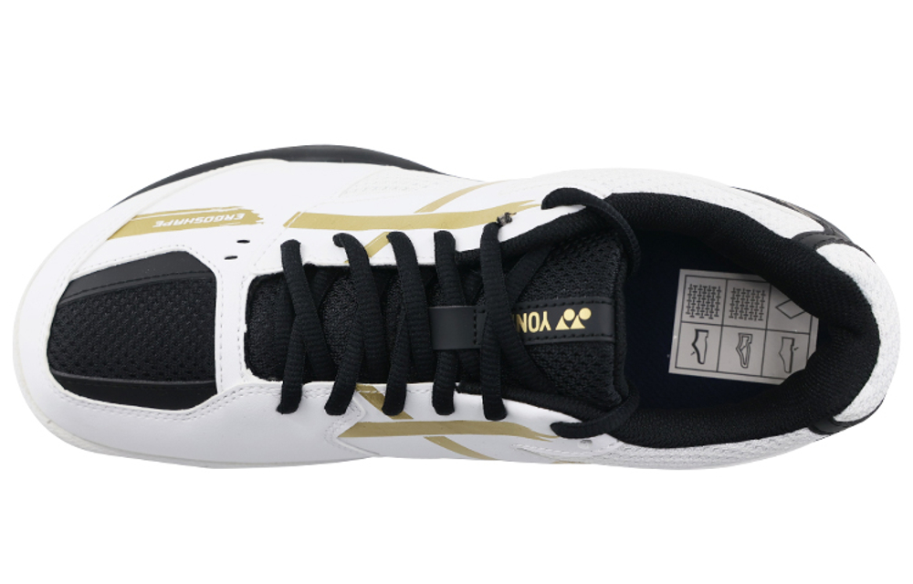 YONEX Badminton Shoes Unisex Low top White Gold