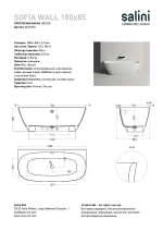 Ванна Salini SOFIA WALL S-Sense 180x85 102513G белая