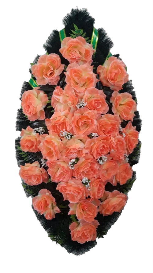 Похоронный венок из искусственных цветов «Классика №19» (90 см)