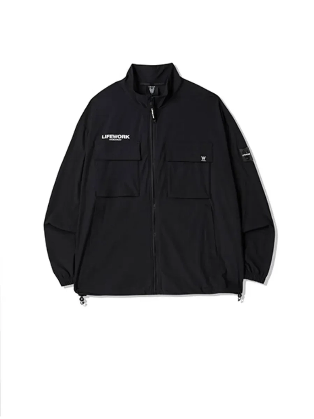 Куртка на молнии с нашивными карманами