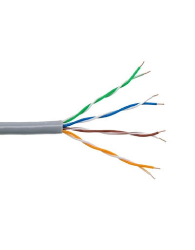 Кабель витая пара Bion BCL-U5440-101 U/UTP, кат.5e, 4x2x0,40мм AWG 26, CCA, одножильный, PVC, для внутренней прокладки, 305м, серый