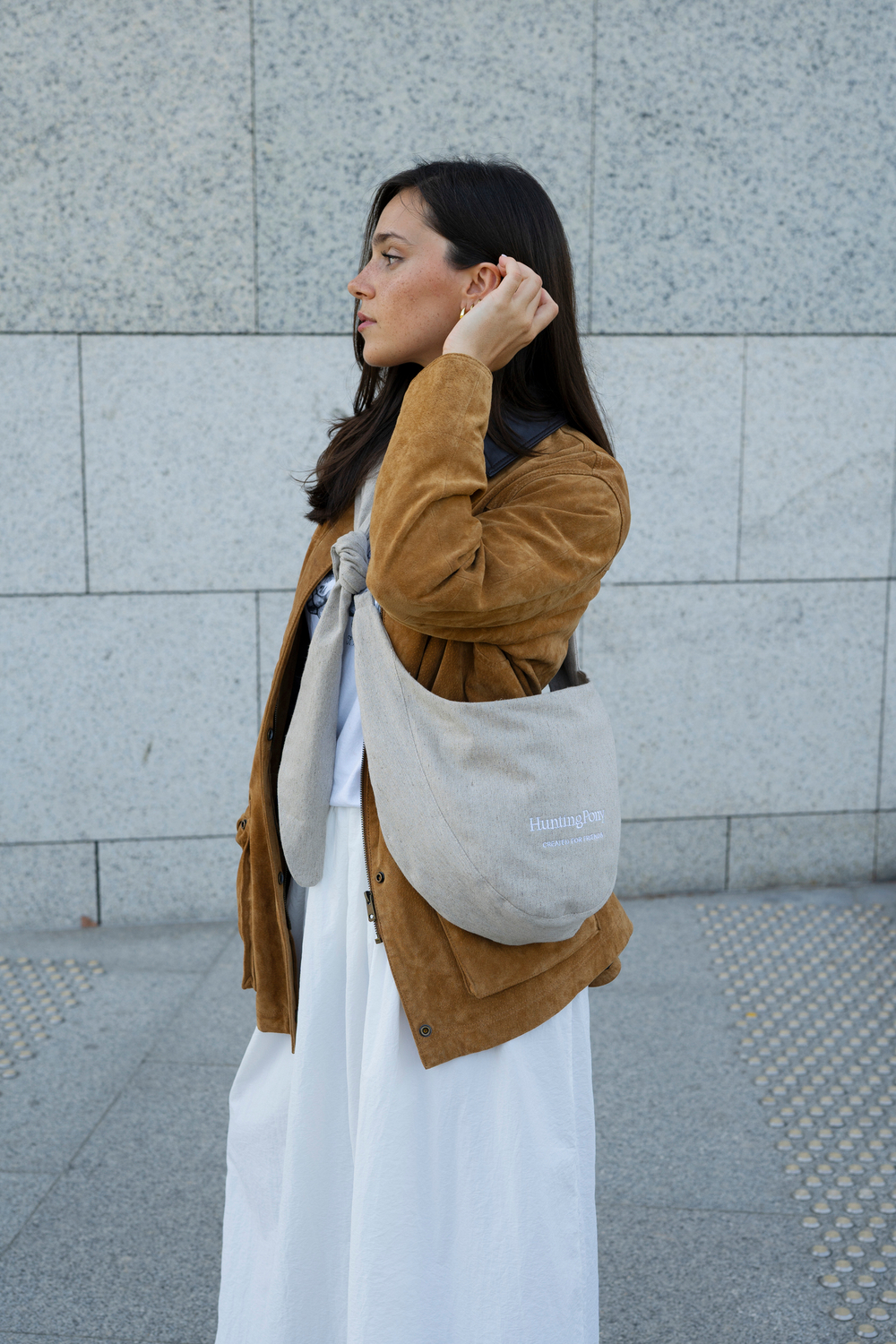 Сумка-слинг "Пони-Кенгурони" Льняная