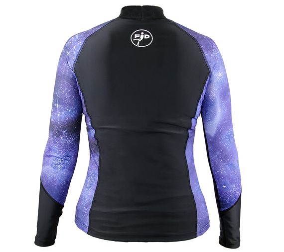 Гидрофутболка-рашгард FanDiver Galaxy женская фиолетовый/черный