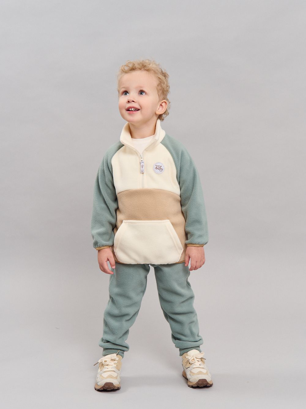 Костюм флисовый Колор блок "Полынь" 0+