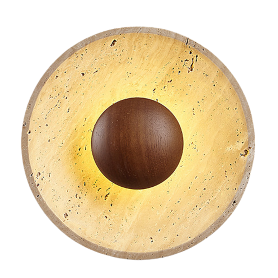 Серия настенных светильников из травертина Solvo