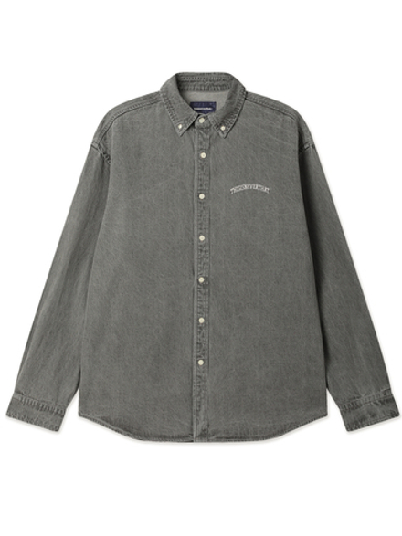Мужская Рубашка Washed Denim