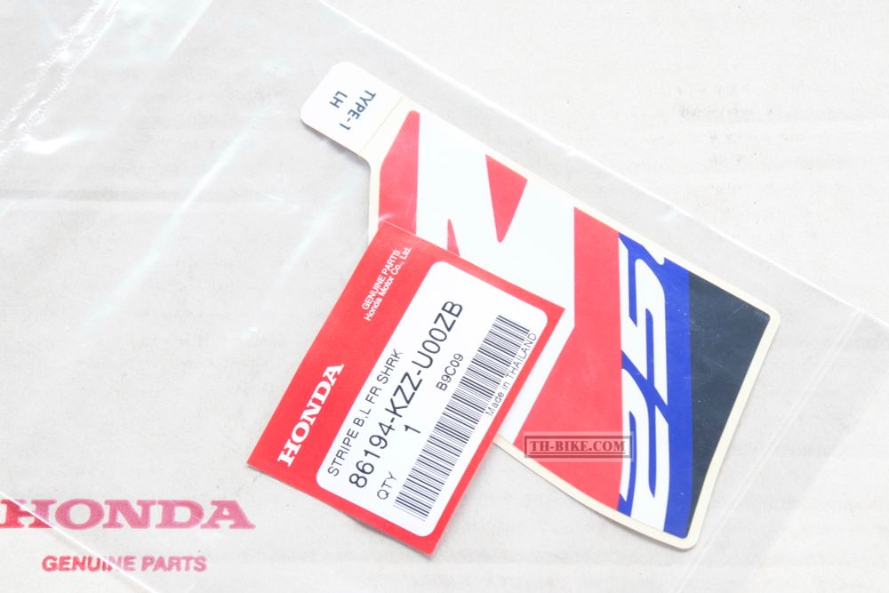 86194-KZZ-U00ZB. STRIPE B, L. FR. SHROUD *TYPE1*. Honda CRF250Rally. HONDA