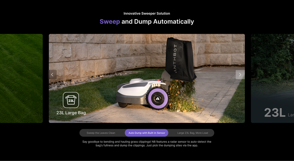 Робот-газонокосилка и сбор листьев ANTHBOT N8 RTK