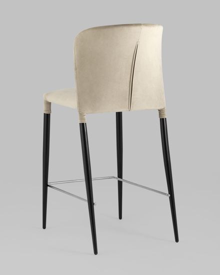 Стул полубарный Лори велюр бежевый