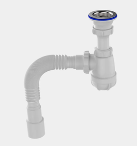 Aquant Сифон для умывальника 1 1/2"х 40, с гофротрубой 40х40/50, S0115-35-MR