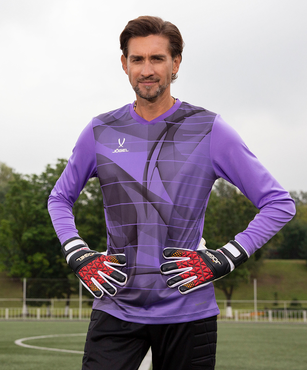 Свитер вратарский DIVISION PerFormDRY GK Pattern LS, сиреневый/темно-серый/белый
