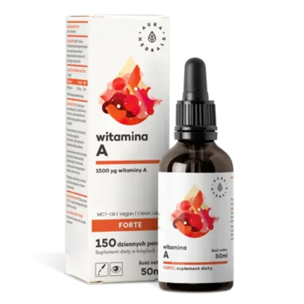 Aura Herbals Витамин A Forte MCT-Oil капли, 50 мл