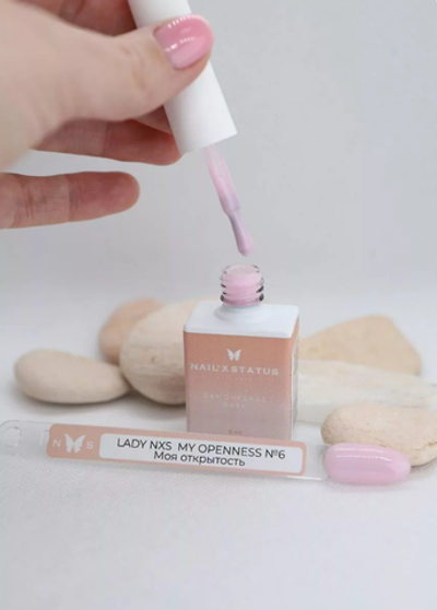 Nail`X Status Камуфлирующая база Lady My Openness 06, 8мл