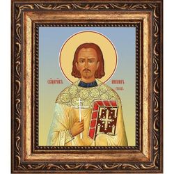 Михаил Гусев священномученик пресвитер. Икона на холсте.