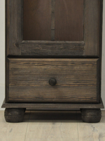 Шкаф витрина, 77х32х186, Бритта, буфет, стеклянный, сервант, деревянный, 2 двери, Dipriz