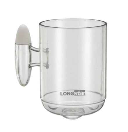 "LONGSTAR" Кружка для зубных щеток 12,5х8см, цв.прозрачный