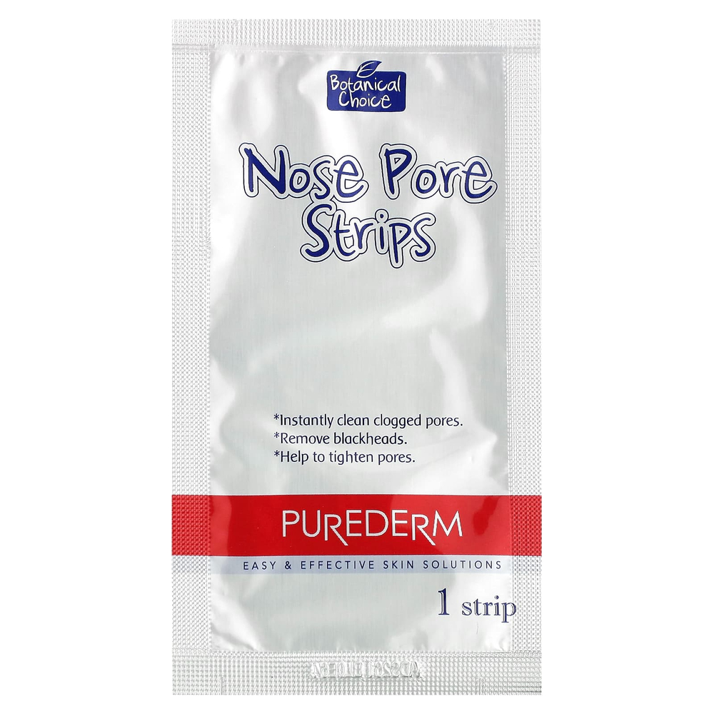Purederm, Полоски для пор для носа, зеленый чай, 6 полосок