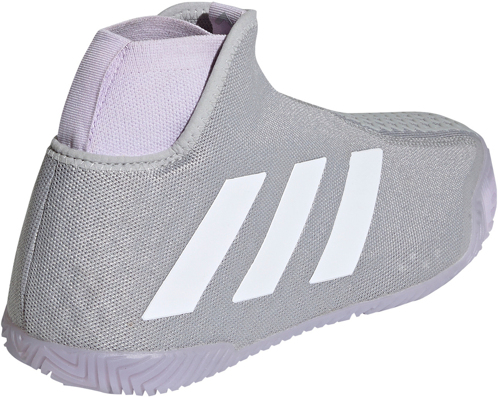 Женские Кроссовки теннисные Adidas Stycon Laceless W - grey two/cloud whie/purple tint