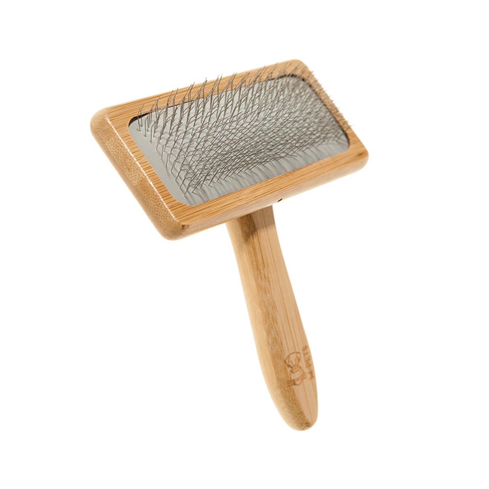 Щетка-сликер (пуходерка) бамбуковая M-PETS "BAMBOO" Slicker Brush, размер L, 12,5x15,5 см