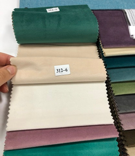 Шторы из однотонного бархата матового, цвет 6