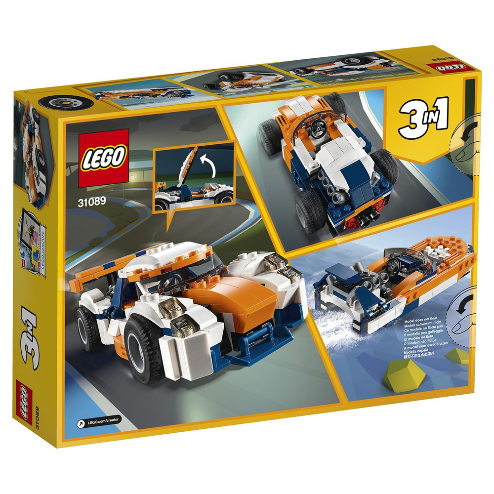 LEGO Creator: Гоночный автомобиль Оранжевый 31089 — Sunset Track Racer — Лего Креатор Создатель