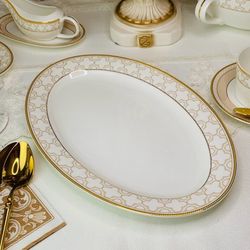 Lenardi 145-341 Овальное блюдо 23см ЖОЗЕФИНА в под.уп.(х30)Костяной фарфор