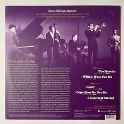 Винтажная виниловая пластинка LP Dizzy Gillespie Quintet Liederhalle Stuttgart November 27, 1961, Kongresshalle Frankfurt November 29, 1961 (Germany 2012)