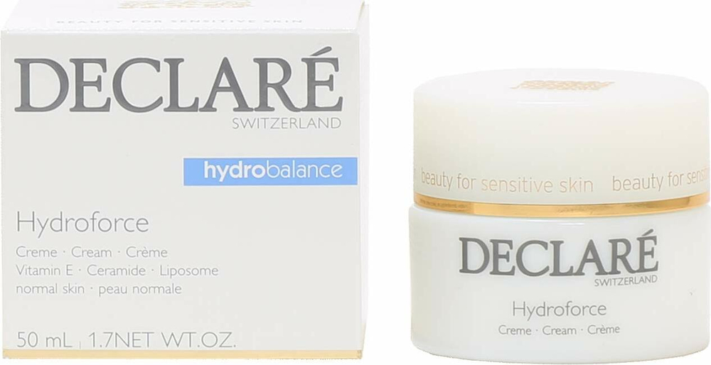 DECLARE Hydroforce Cream | Увлажняющий крем с витамином Е для нормальной кожи, 50 мл