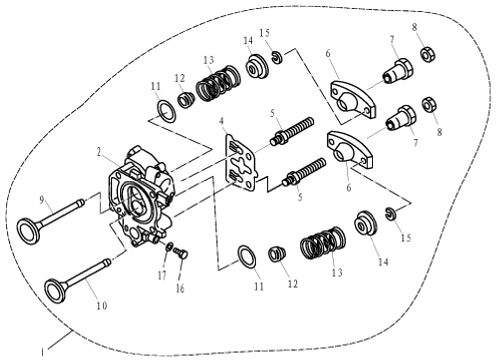 Parsun Головка цилиндра F4-04080101 Yamaha 68D-E1111-10-1S